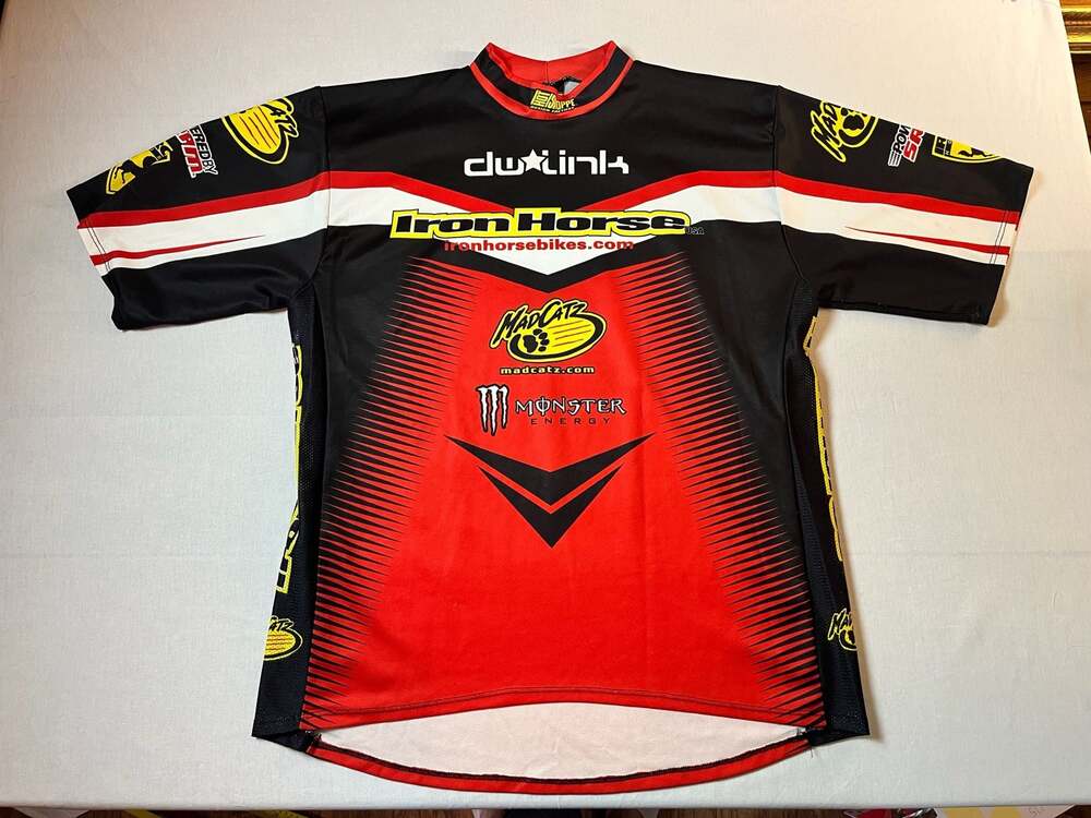 Monster Energy Hot Shoppe Designs Iron Horse Mad Catz Cycling Jersey Mens Medium